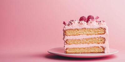 Gluten-free cake with visible layers and minimal decorations on top, gastronomy photography photo