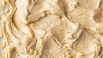 Close-up of blondie batter in a baking tray, ready for oven, food setting photo