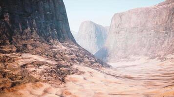 A breathtaking desert landscape with majestic mountains in the distance video