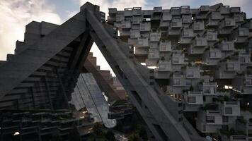 A massive building adorned with numerous windows video