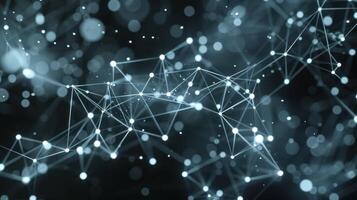 Abstract representation of interconnected nodes and lines, symbolizing data or network structures. photo