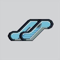 Pixel illustration Public Elevator. Pixelated Escalator. Public Elevator Escalator icon pixelated for the pixel art game and icon for website and game. old school retro. vector
