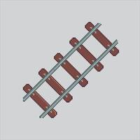 Pixel illustration Railway Train. Pixelated Train Path. Railway Train Path List icon pixelated for the pixel art game and icon for website and game. old school retro. vector