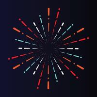 Full Abstract Dot Colorful Firework Icon for New Year vector