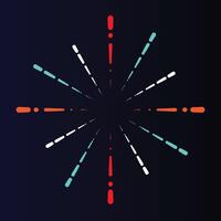 Simple Dot Colorful Firework Icon for New Year vector