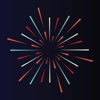Abstract Colorful Firework Icon for New Year vector