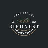 Bird Nest Logo Style Symbol Template Icon vector
