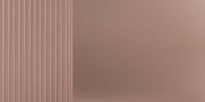 Mocha Mousse background with 3D reeded translucent glass. Elegant gradient backdrop in color of the year 2025 hues. Realistic illustration vector