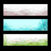 a set of abstract geometric banners with polygonal designs. The banners are minimalistic, modern, and suitable for professional or creative use. vector