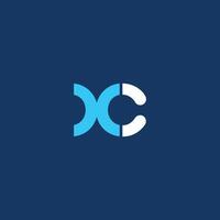 Initial XC Logo monogram design template. Modern logo elegant style simple shape. vector