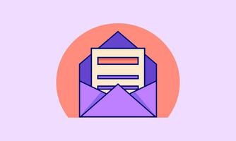 illustration mail icon email envelope concept on background vector