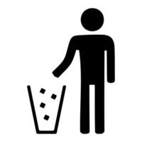 Trash icon , Trash icon Rubbish icon , a man is throwing garbage vector
