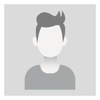 Person gray photo placeholder man on gray background. Avatar man icon, anonymous user male, no photo web template, default user picture for social networks, social media, resume, forums vector