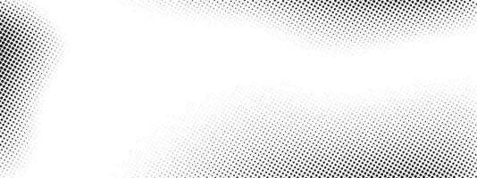 Gradient dotted noise texture with fades for retro comic background. Grunge halftone backdrop with black dots imitating shadow. Monochrome black and white backdrop. Pop art, anime or manga overlay vector
