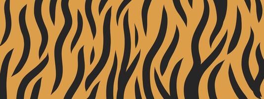 Abstract striped background with tiger animal skin. Vintage abstract lines pattern, background, fabric. Hand drawn backdrop for print, poster and banner. Black and white monochrome vector
