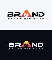 Fire logo design template vector