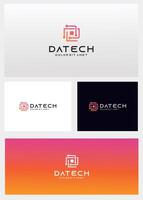 Tech Circuit Connection Logo design vector