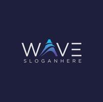 Wave logo design template vector