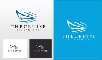Cruise Ship Logo Template vector