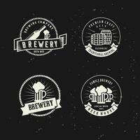 Set of beer labels, badges and badges for beer vector