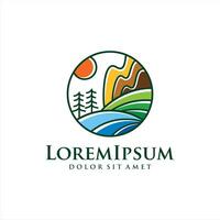 Logo for a nature park vector