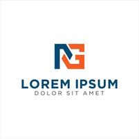 Logo design with the letter n and the letter g vector