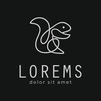 Logo design for a squirrel vector