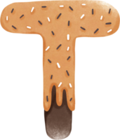 a letter t with a donut on it png