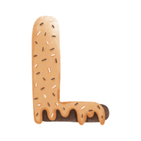 a letter l with a donut on it png