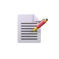 Check list business isolated 3d render icon illustration png