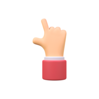 Hand Pointer Cursor isolated 3d render icon illustration png