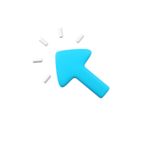 Click Mouse Cursor Pointer isolated 3d render icon illustration png