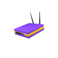 Internet Router Network isolated 3d render icon illustration png
