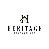 Heritage home company logo design vector