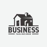 A black and white logo for a business vector