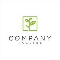 A green leaf logo design for a company vector