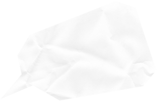 Realistic ripped white paper sheets. Torn blank pages texture, shape is a speech bubble. png