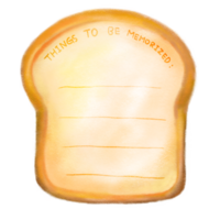 Toast memo template design, Memory Bread, food memo design png