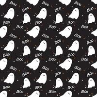 Seamless background with ghost. Halloween background. Background with ghosts and boo. vector