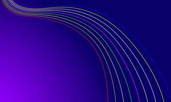 blue background with flowing curve lines abstract design vector