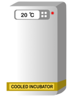 Cooled incubator with a temperature of 20 degrees Celsius or controlled room temperature cabinet for storing chemicals or medicines png