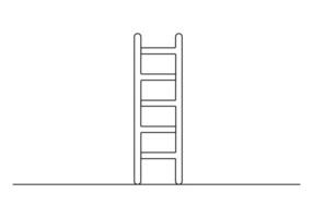 One continuous line drawing of ladder graphic illustration vector