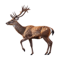Side view of deer on transparent background png