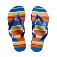 Colored flip-flops on transparent background png