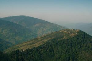 Aerial view of Bhedetar hill station in Dhankuta, Nepal. photo