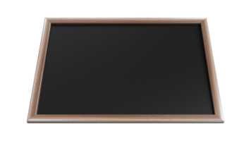 Old Chalk Blackboard with wooden frame 3D rendering png