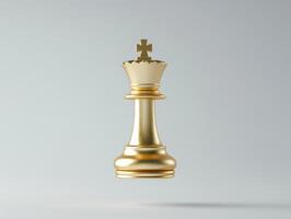 Floating golden chess piece in mid air for creative design concepts photo