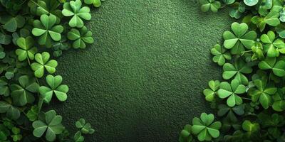 Light green textured background with subtle shamrock pattern for saint Patricks day designs photo
