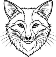 Fox head coloring pages vector