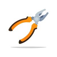 Hand tool pliers isolated on white background. vector